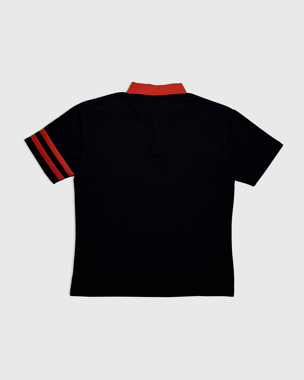 Contrast Collar Polo T-Shirt - Black/Orange