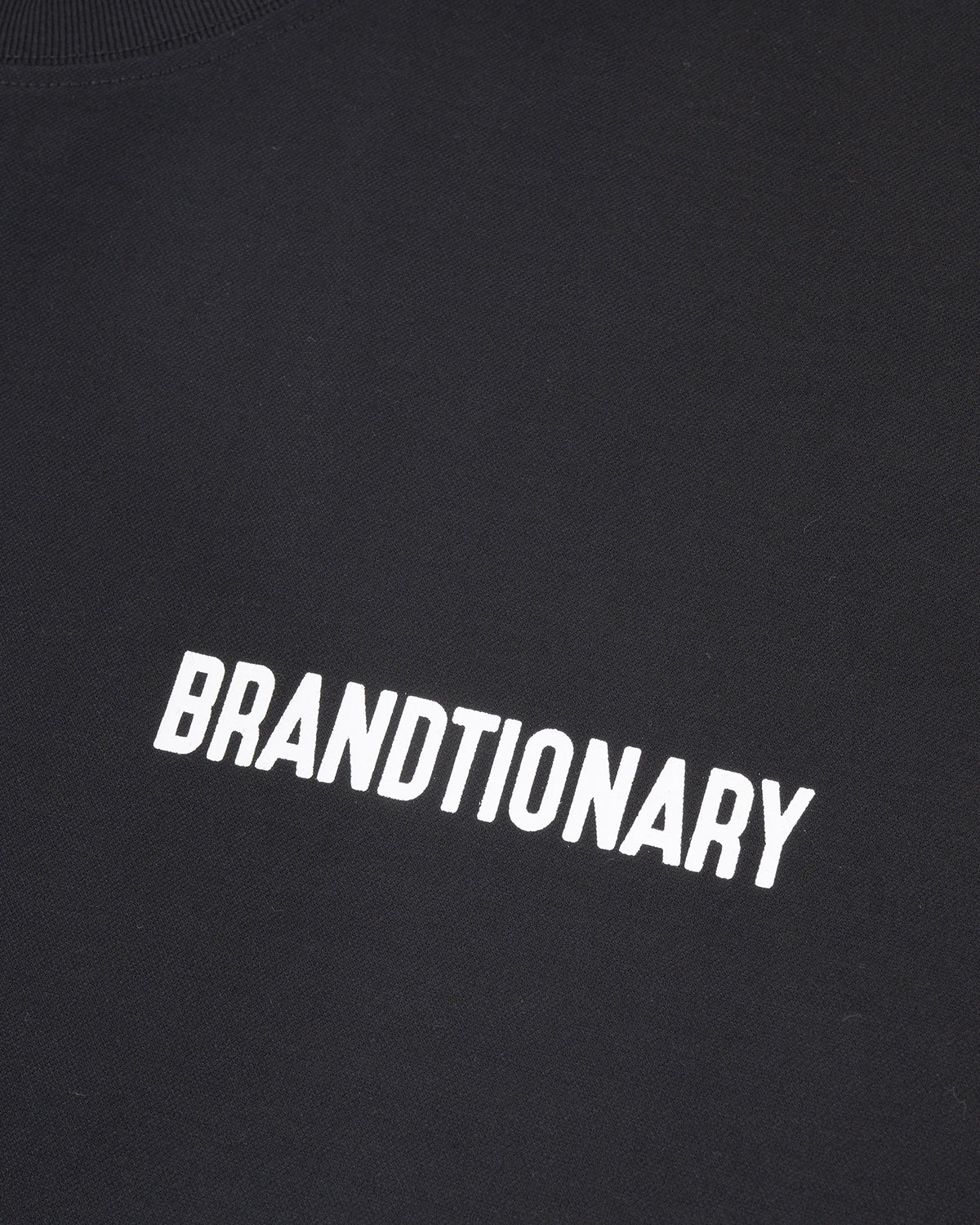 تيشيرت BRANDTIONARY كلاسيك تطريز قطري - أسود