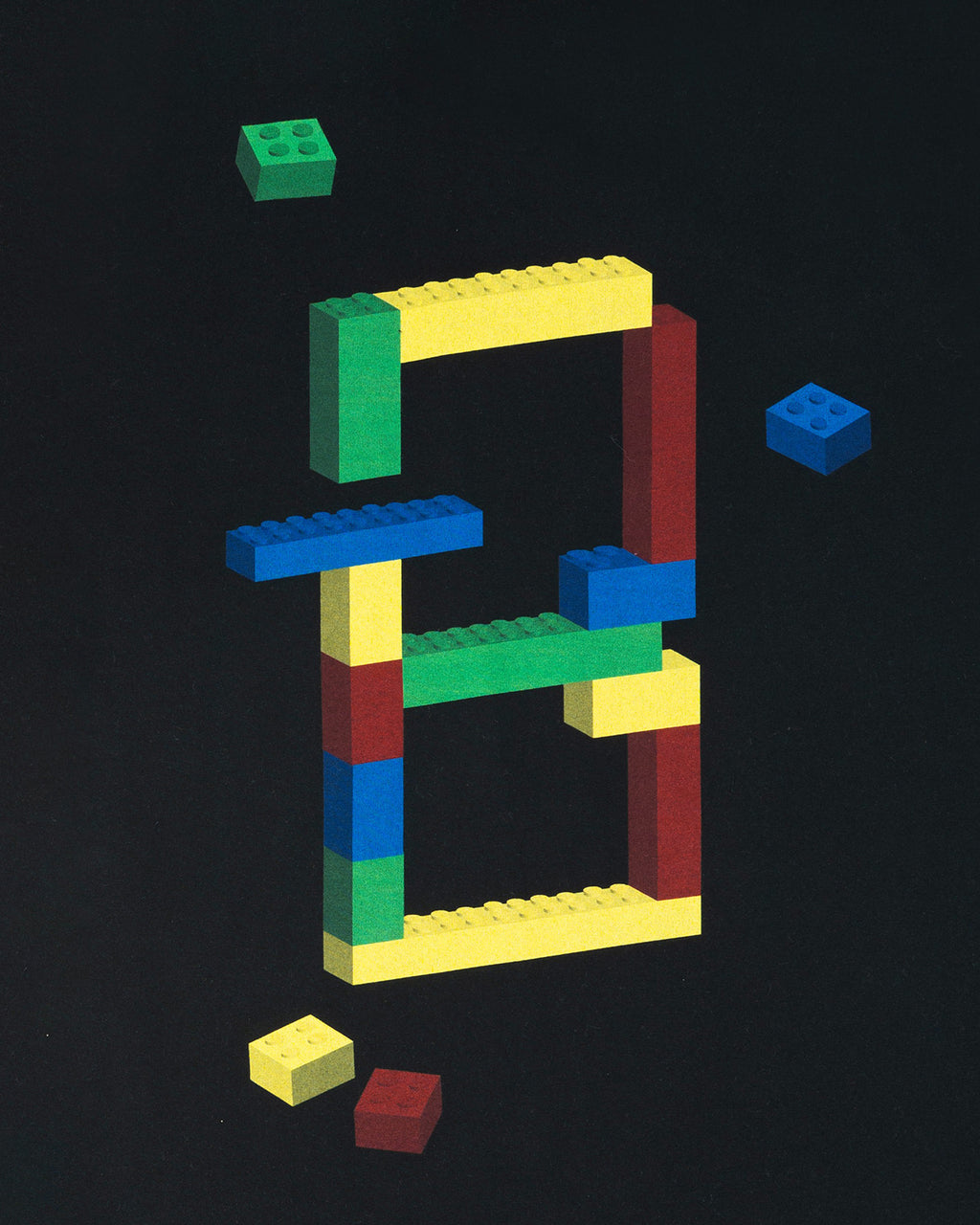 BRANDTIONARY 3D Puzzle Blocks T-Shirt - Black