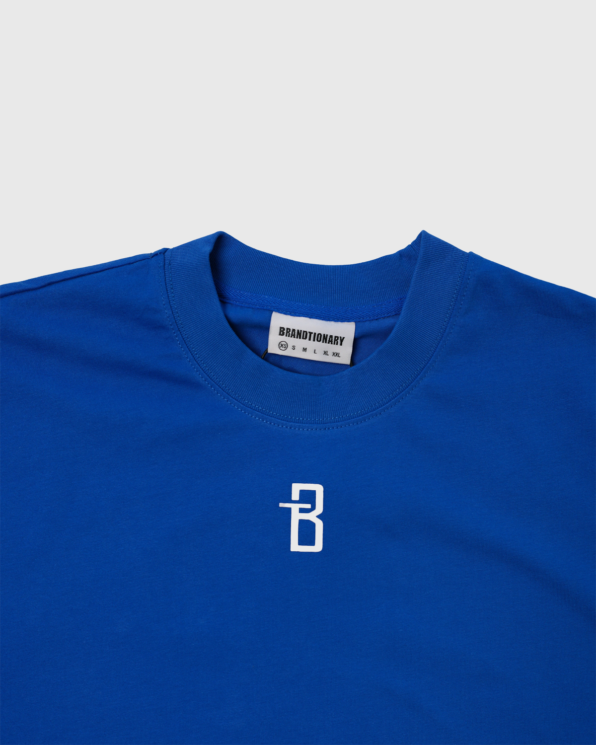 تيشيرت BRANDTIONARY كلاسيك تطريز الصدر - أزرق ملكي