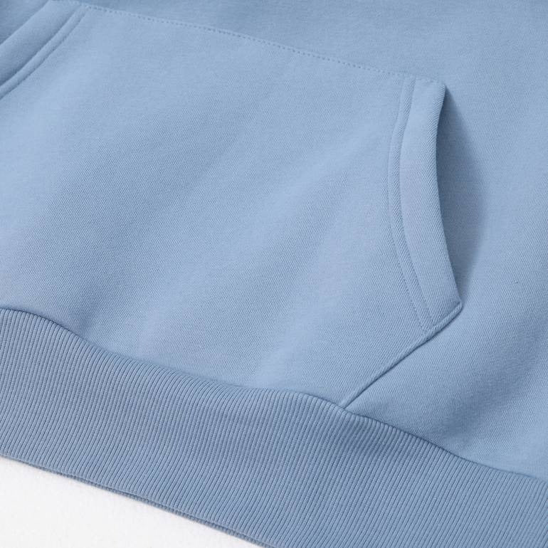 هودي أزرق مطبوع BRANDTIONARY مع غطاء أزرق فاتح