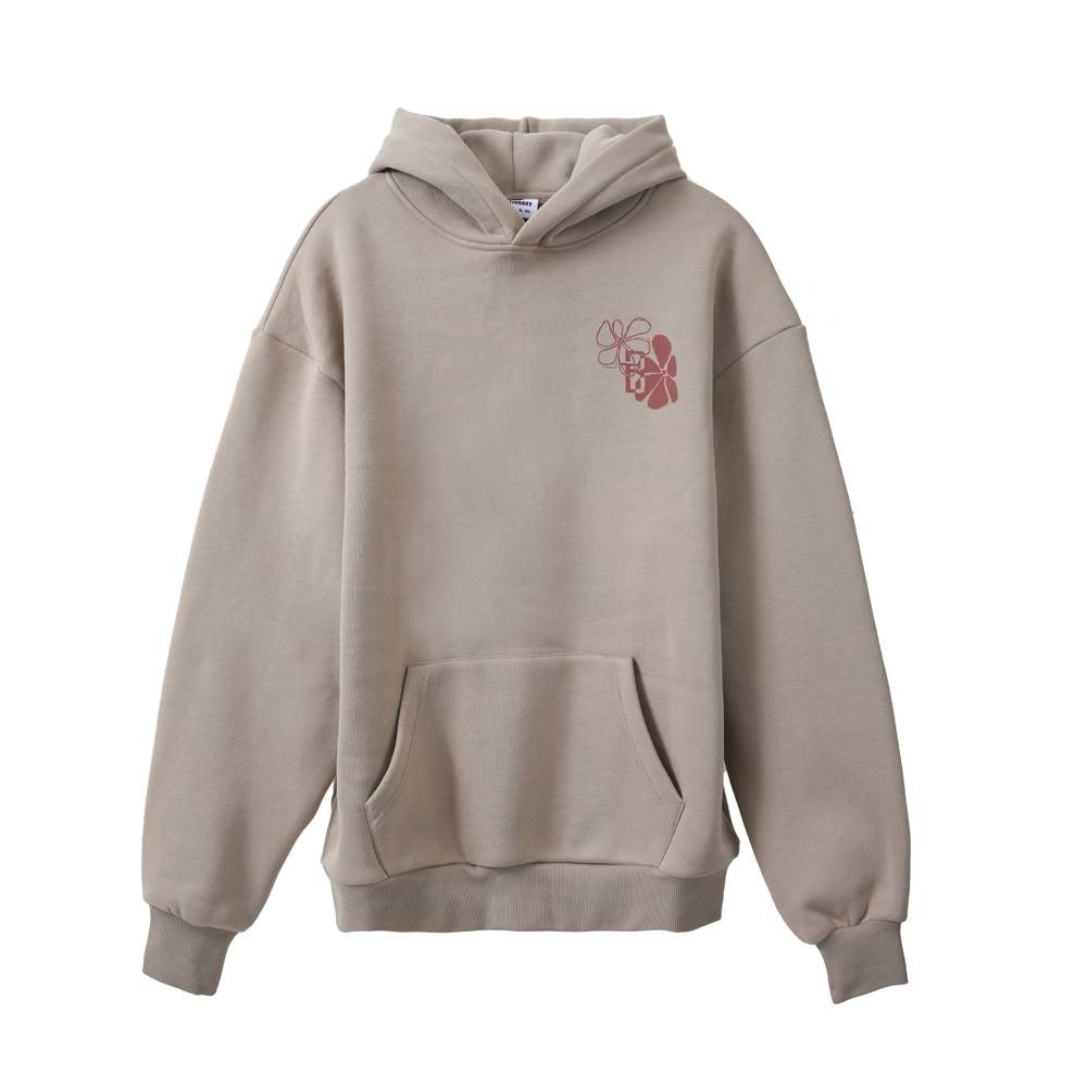 هودي بيج مطبوع زهور مع غطاء رأس