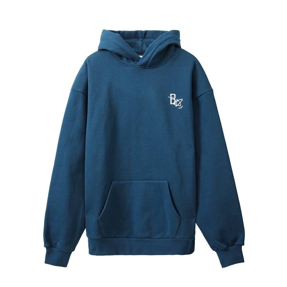 هودي كحلي مطبوع "Star" مع غطاء رأس