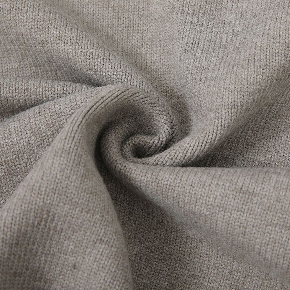 سويتر كلاسيكي صوفي رمادي بياقة قميص