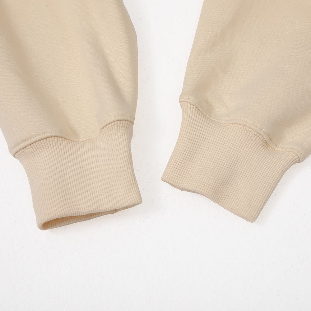 جاكيت بيسبول كاجوال بأزرار وياقة قميص أسود/أبيض