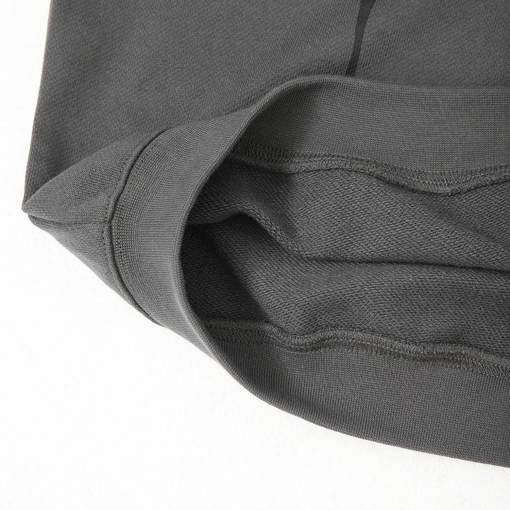 هودي مطبوع أرنب بياقة مستديرة - رمادي