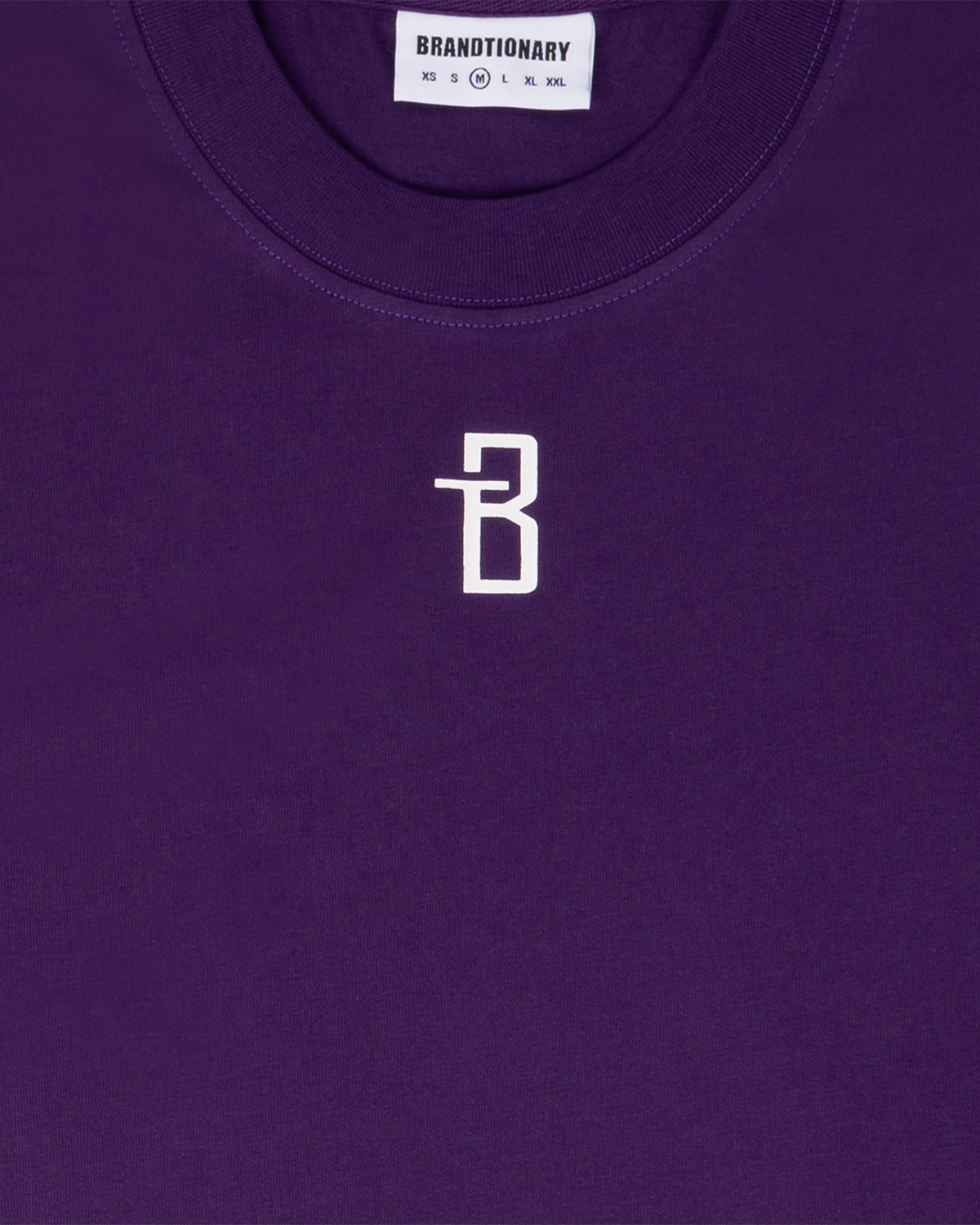 تيشيرت BRANDTIONARY كلاسيك تطريز الصدر - بنفسجي